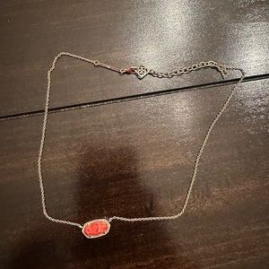 Kendra Scott gold and red jasper necklace